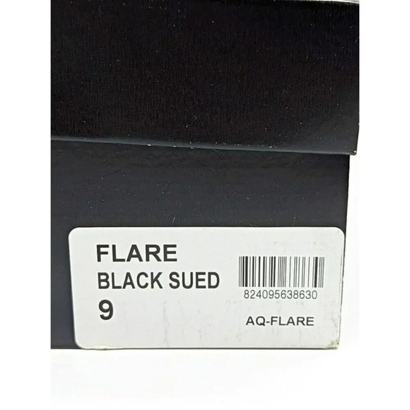 Aqua Women's Flare Mules Suede Pointed Toe High-Heel Black Size 9 (MSRP $99) - Picture 9 of 9